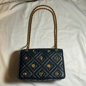 Tory Burch Small Farida Fleming Charm Shoulder Bag.